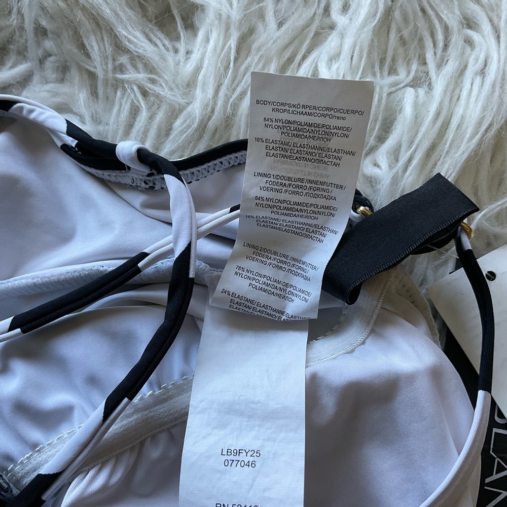🆕 La Blanca Polka Dot Lace-Up Tummy Control One-Piece Swimsuit‎ - Picture 4 of 7